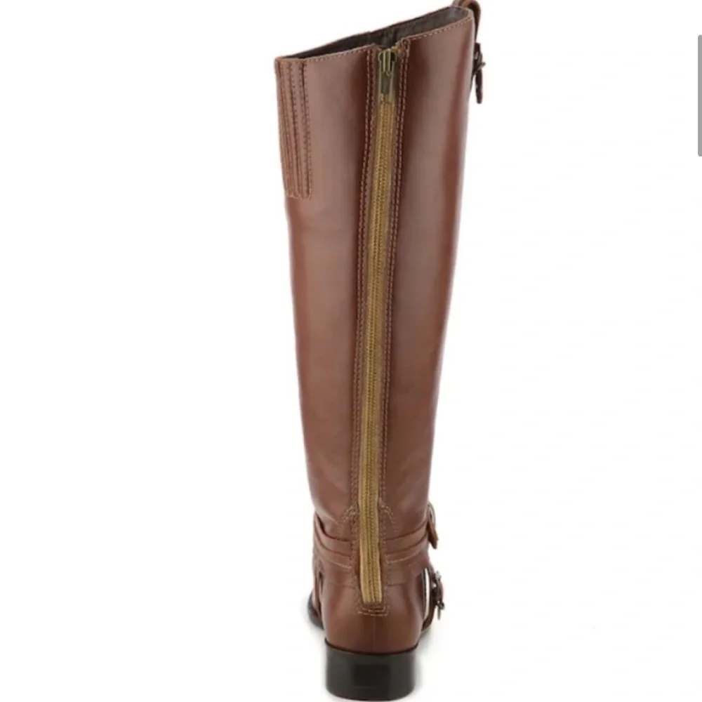 Matisse Flashback Leather Tall Riding Boots SIZE 7 block heel biker winter boots